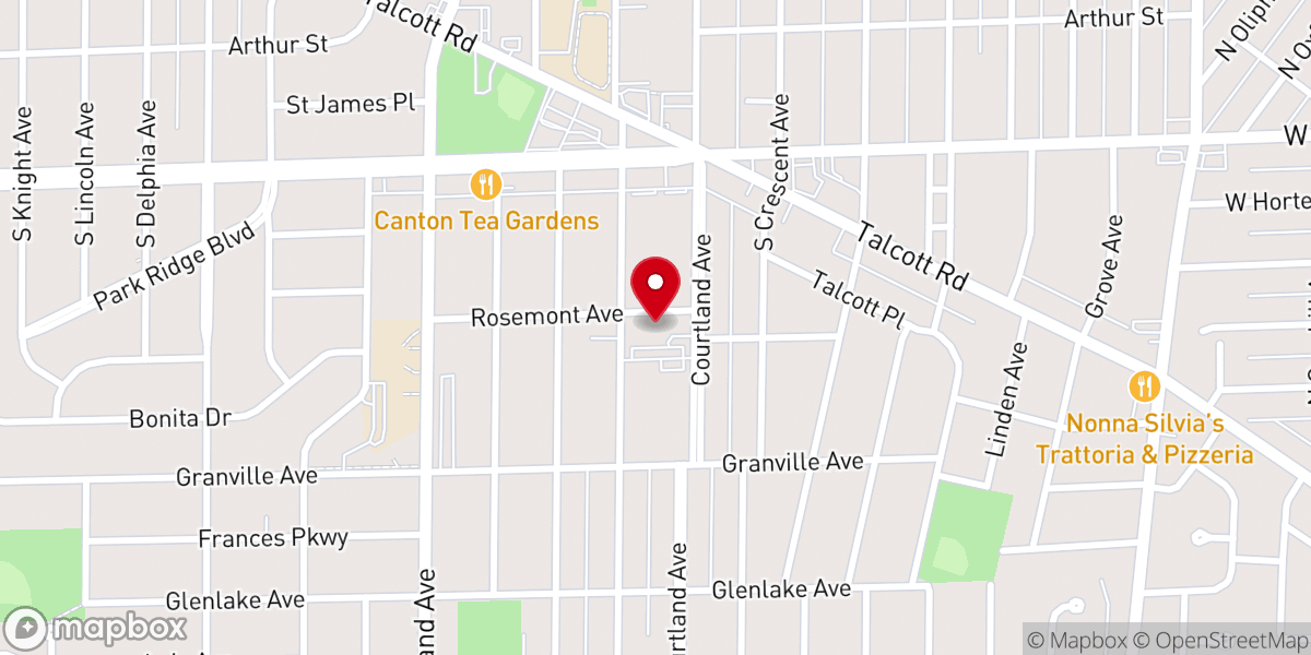 Map showing location of South Park Church