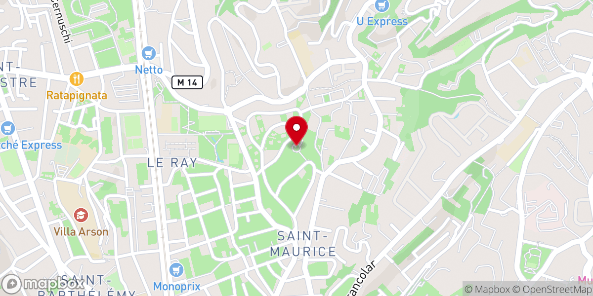 Map showing location of Temple de Diane