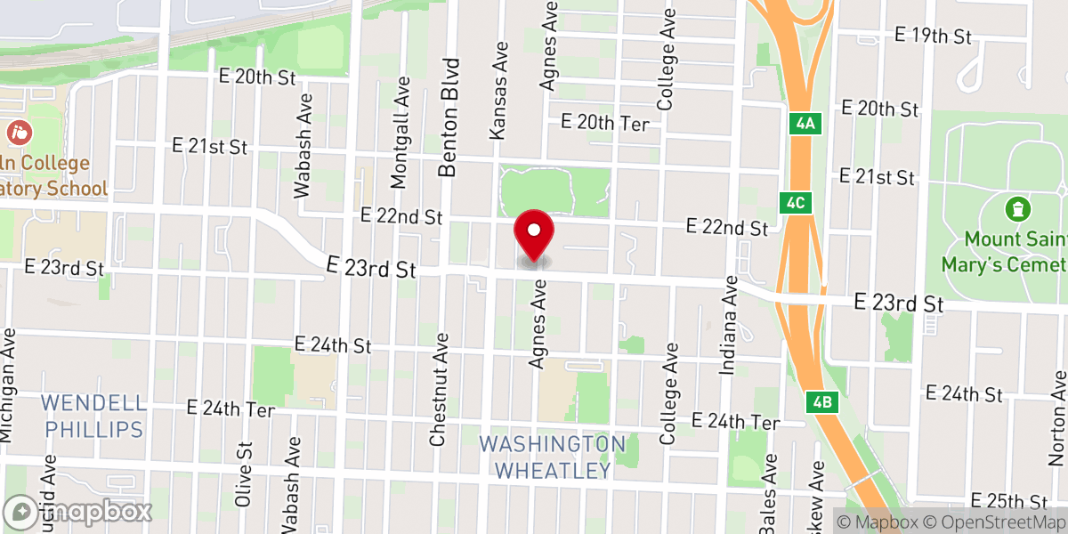 Map showing location of Morningstar Pentecostal Church