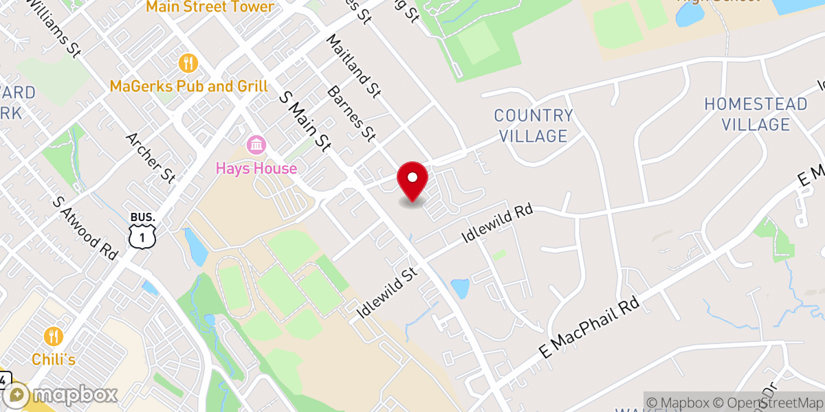 Map showing location of Bel Air United Methodist Church Emergency Program - Food Distribution Center