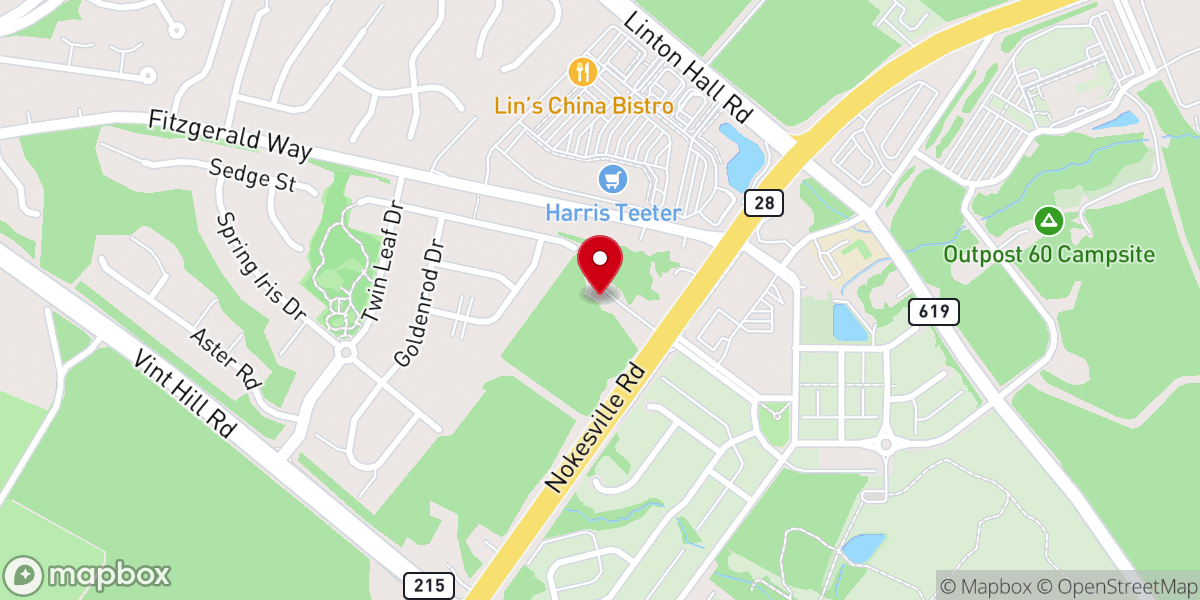 Map showing location of House Of Prayer - Bristow Assembly of God Church