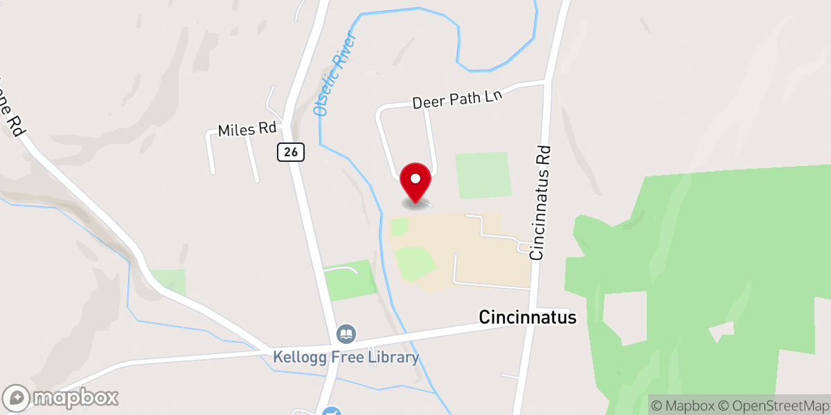 Map showing location of United Presbyterian Church