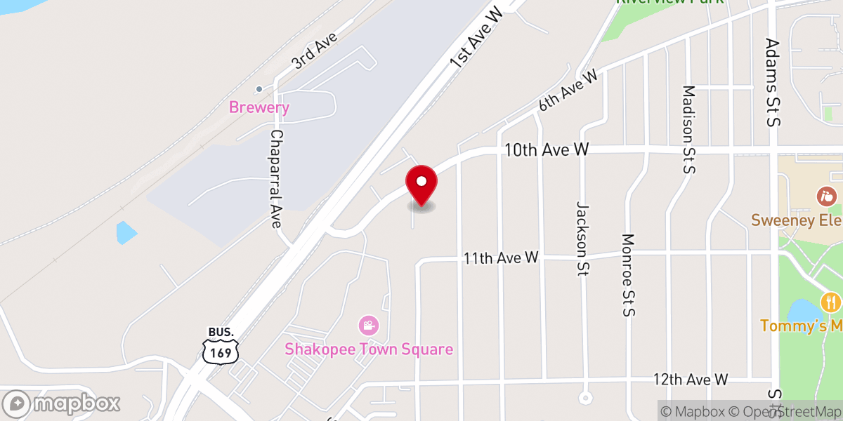 Map showing location of ValleyView Baptist Church