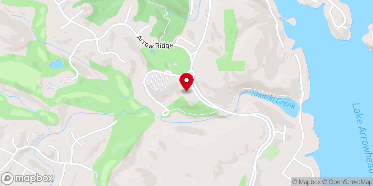 Map showing location of Lake Arrowhead Church