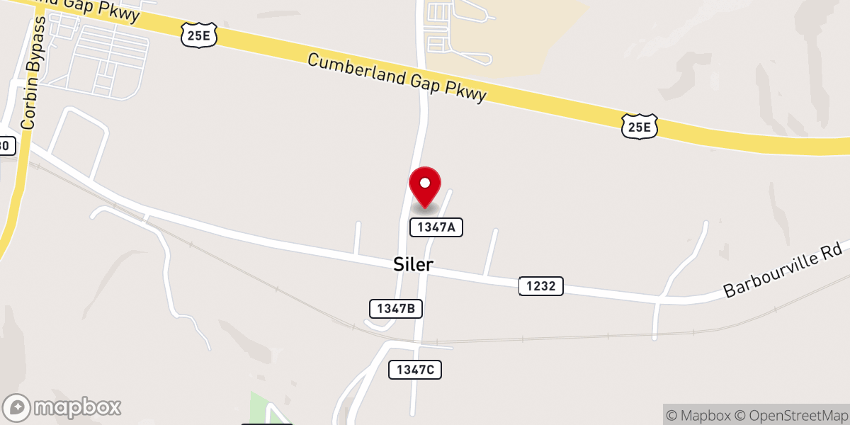 Map showing location of Calvary Baptist Church