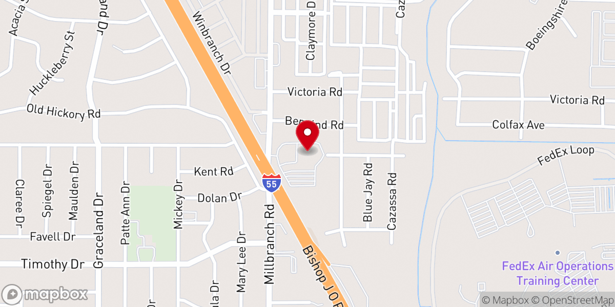 Map showing location of Miracle Temple Ministries