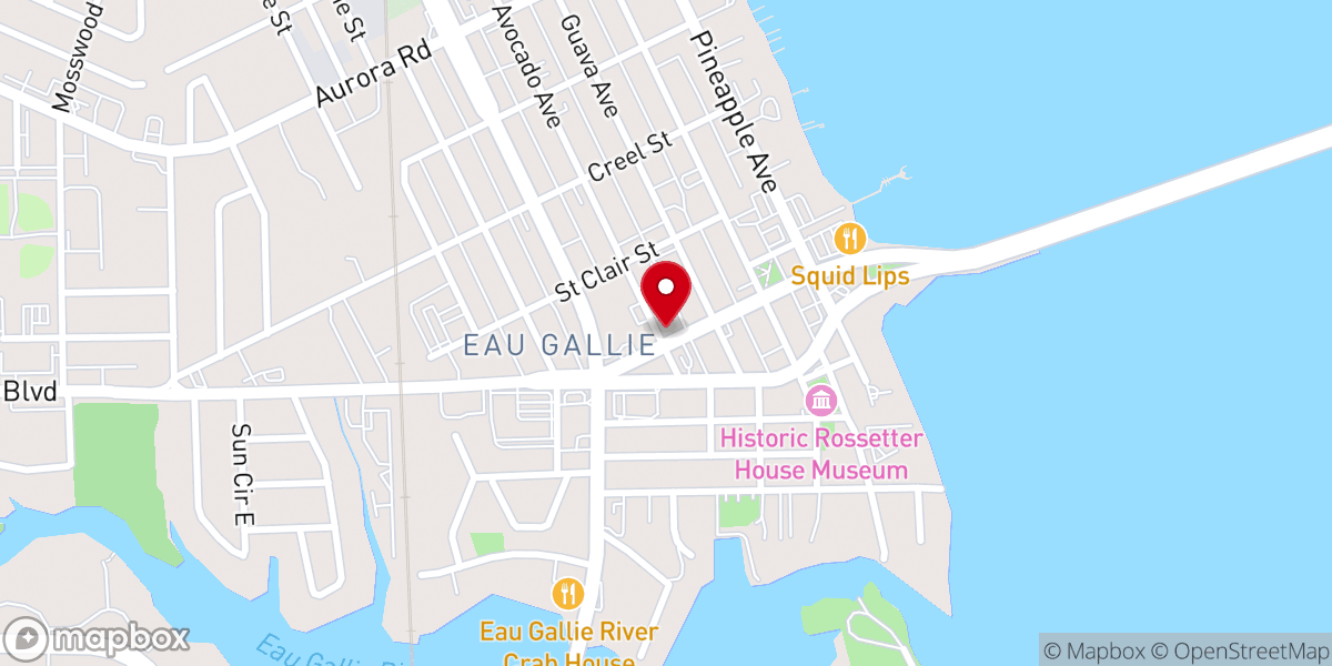 Map showing location of Intracoastal Brewing Company