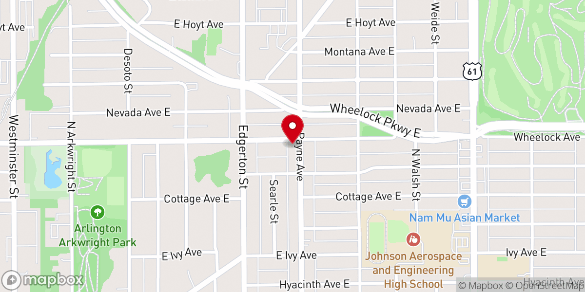 Map showing location of Primera Iglesia Bautista de Renovacion