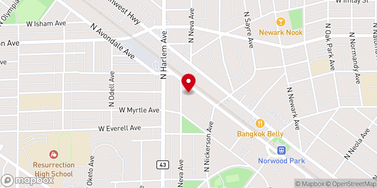 Map showing location of Saint Alban's Episcopal Church