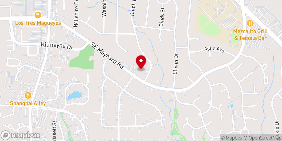 Map showing location of White Plains United Methodist Church