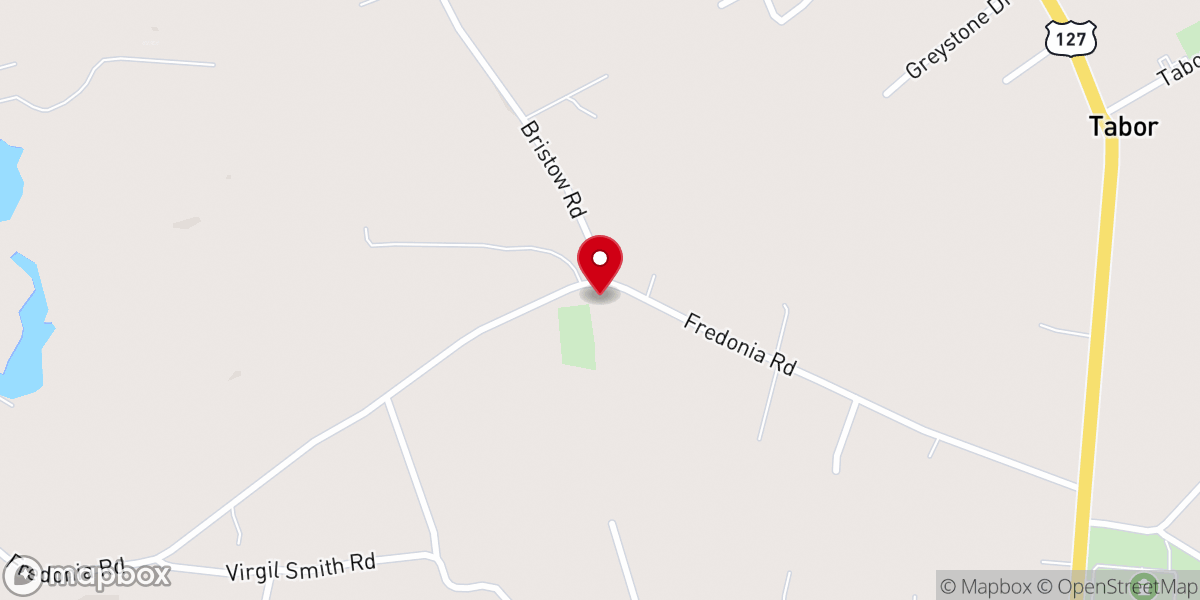 Map showing location of Fredonia Baptist Church