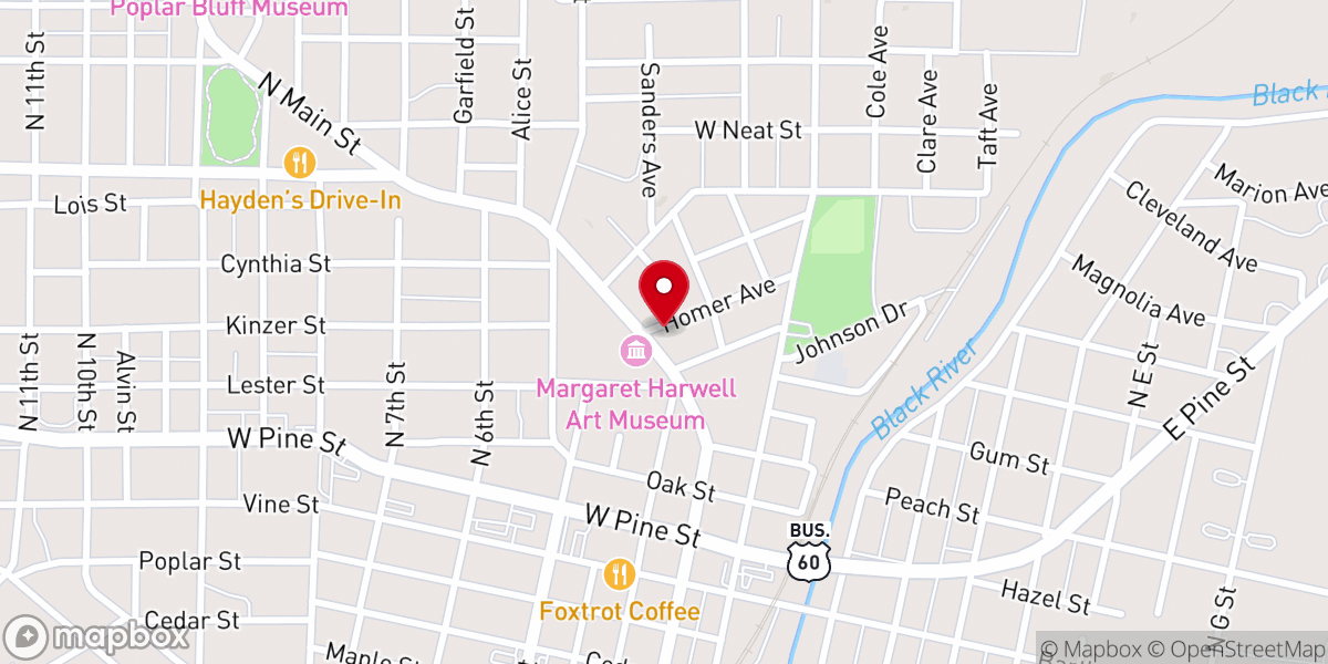 Map showing location of Episcopal Church of the Holy Cross