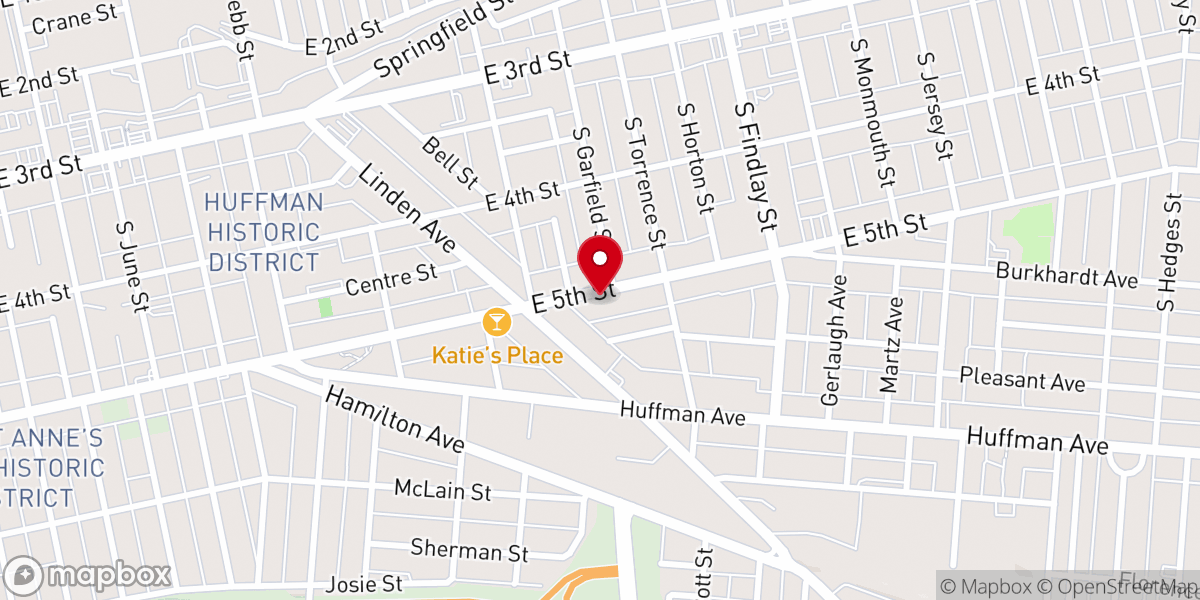 Map showing location of Memorial United Church of Christ