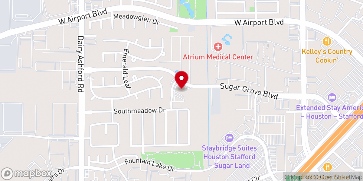Map showing location of Worship Encounter Church (WE Church)