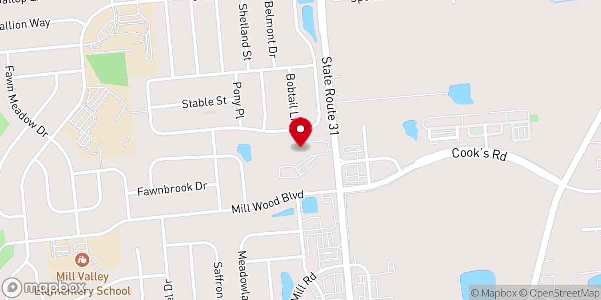 Map showing location of Marysville Church of Christ