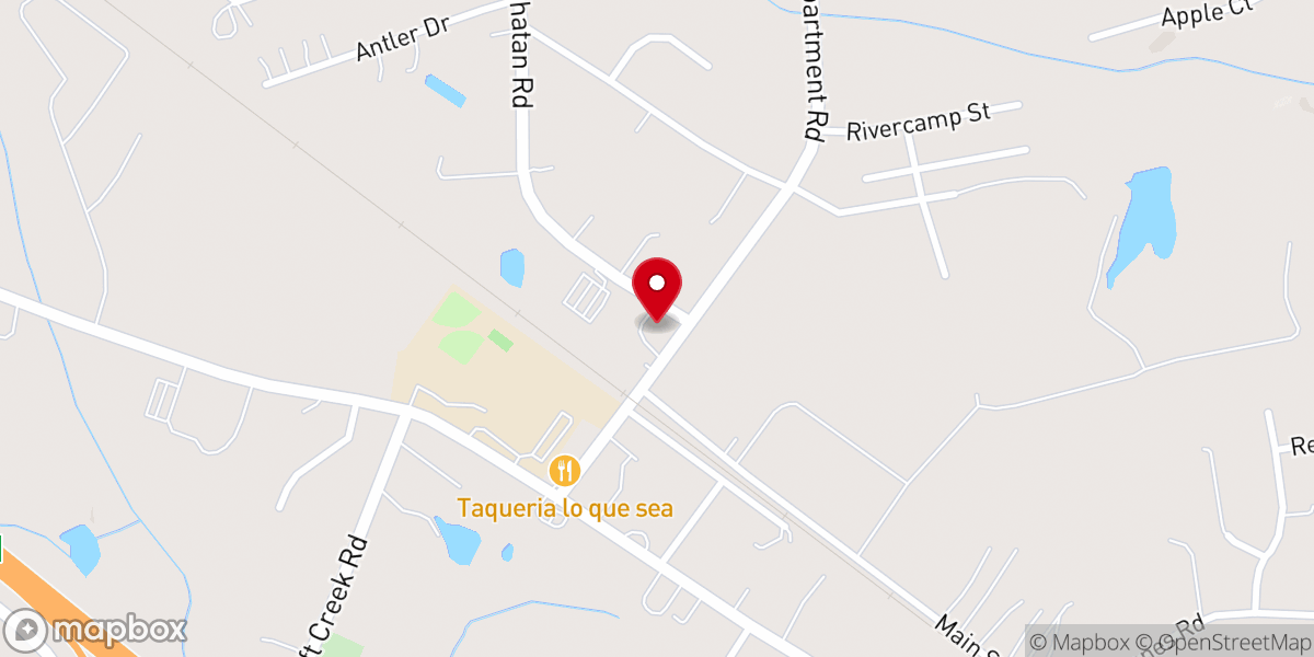 Map showing location of Wilson's Mills Christian Church