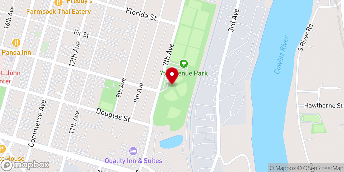 Map showing location of Seventh Avenue Park Dev Cmt