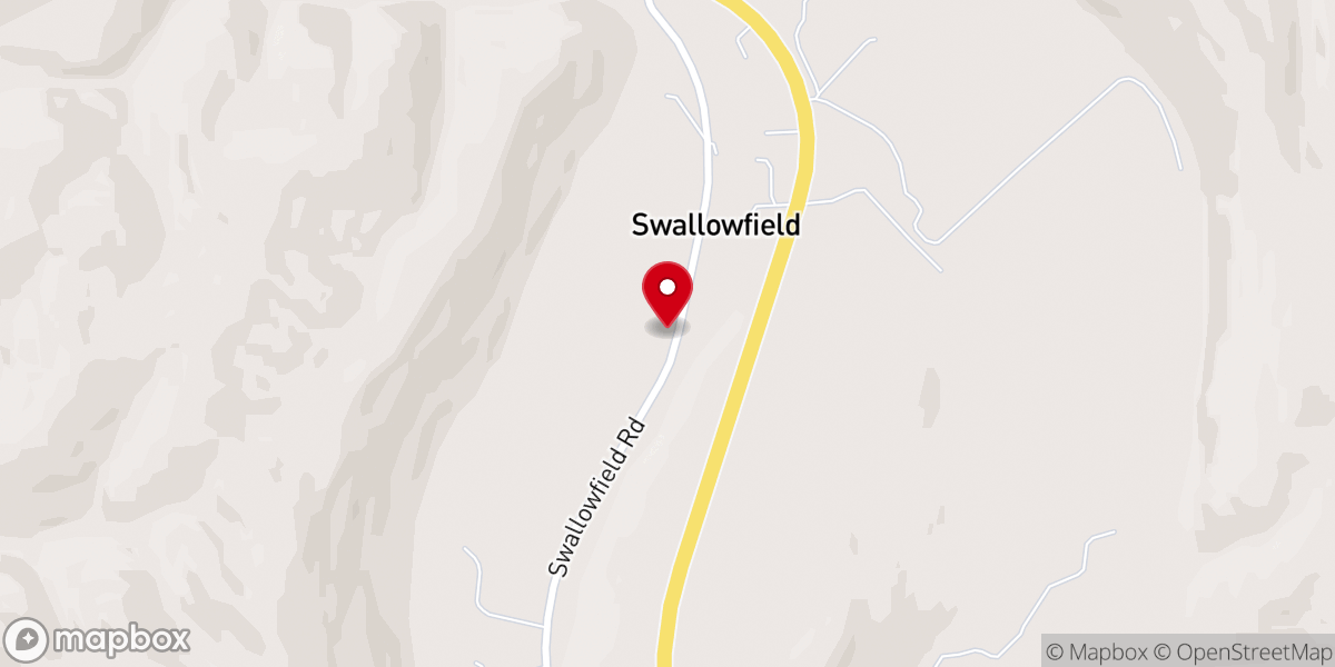 Map showing location of Swallowfield Church of Christ