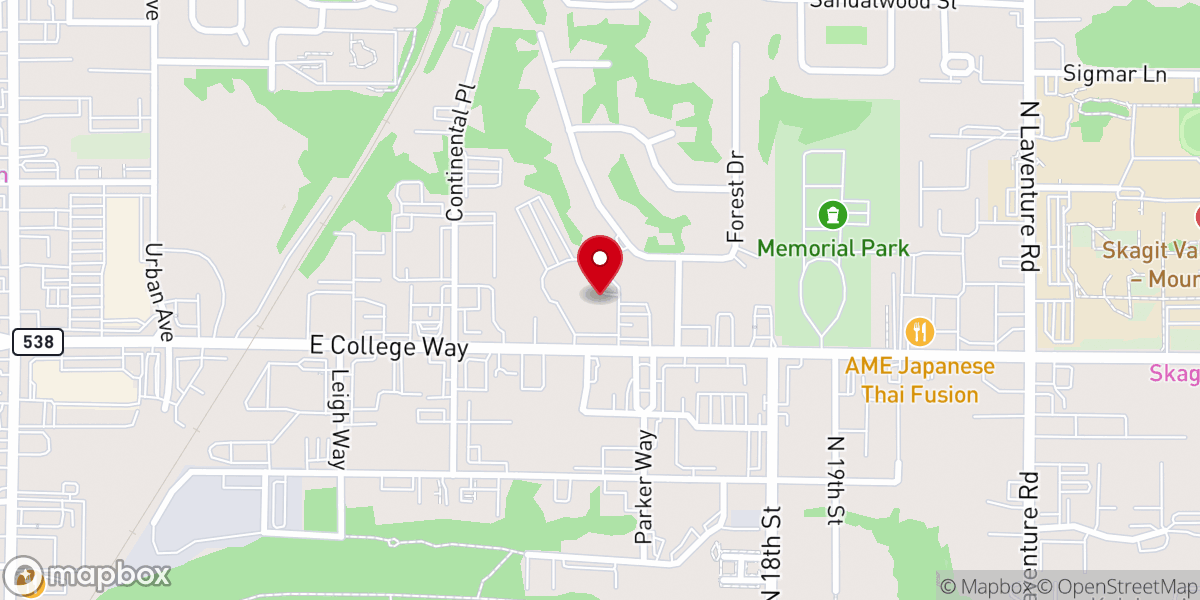 Map showing location of Emmanuel Baptist Church