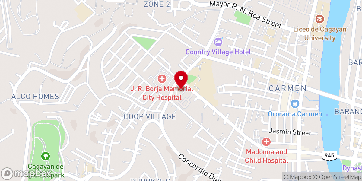 Map showing location of Our Lady of Mt. Carmel Parish