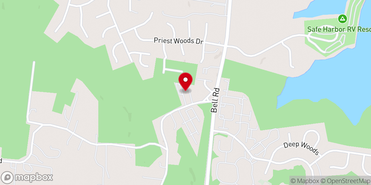 Map showing location of Whitsitt Chapel Baptist Church