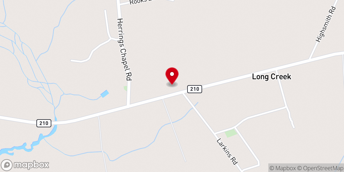 Map showing location of St John Missionary Baptist Church