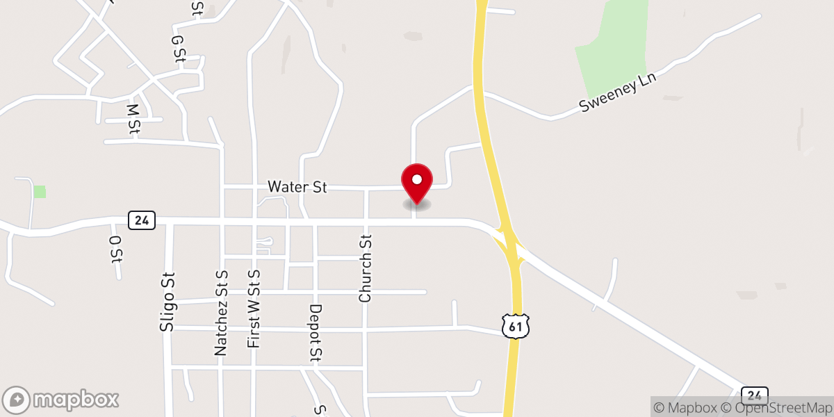 Map showing location of New Life Community Baptist Church