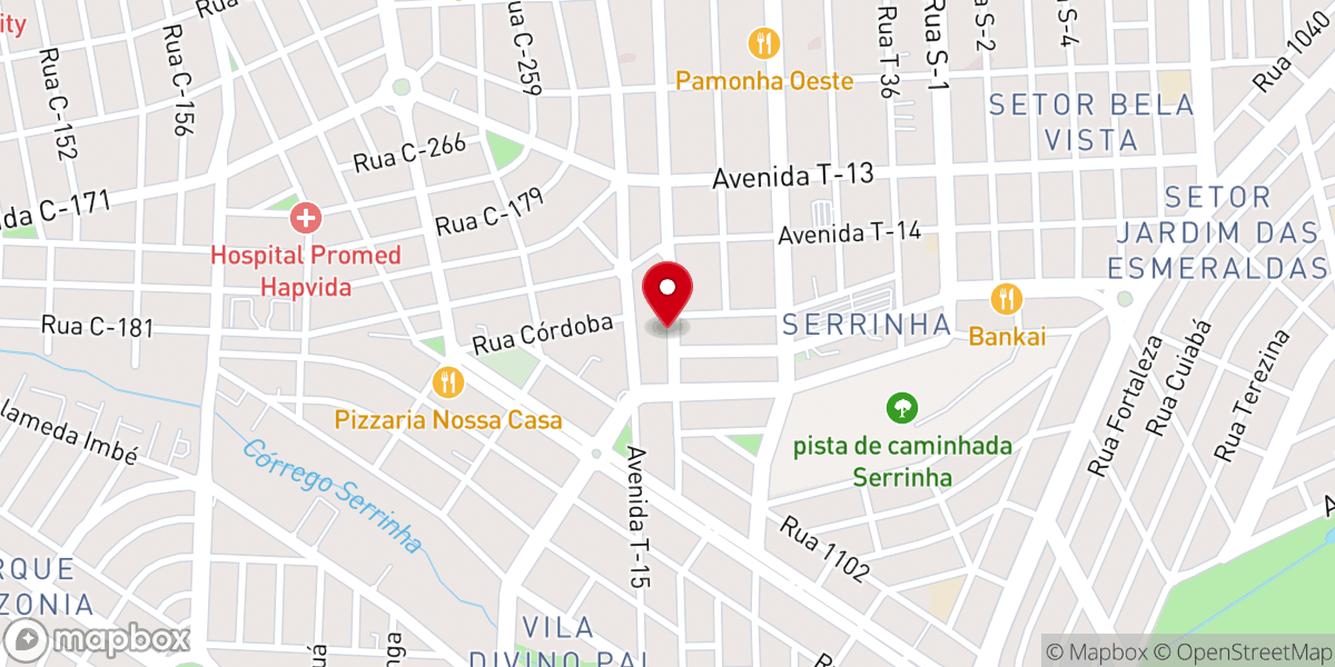 Map showing location of Comunidade Batista do Bueno