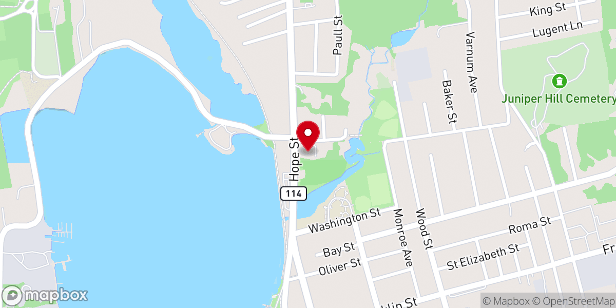 Map showing location of VFW Post