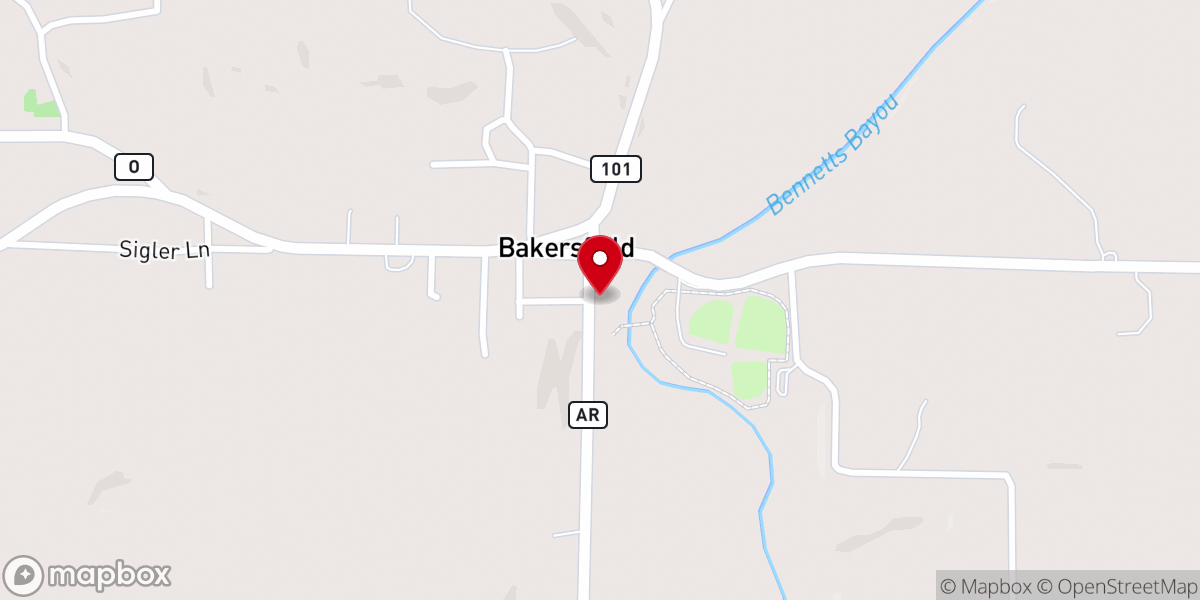 Map showing location of First Baptist Church