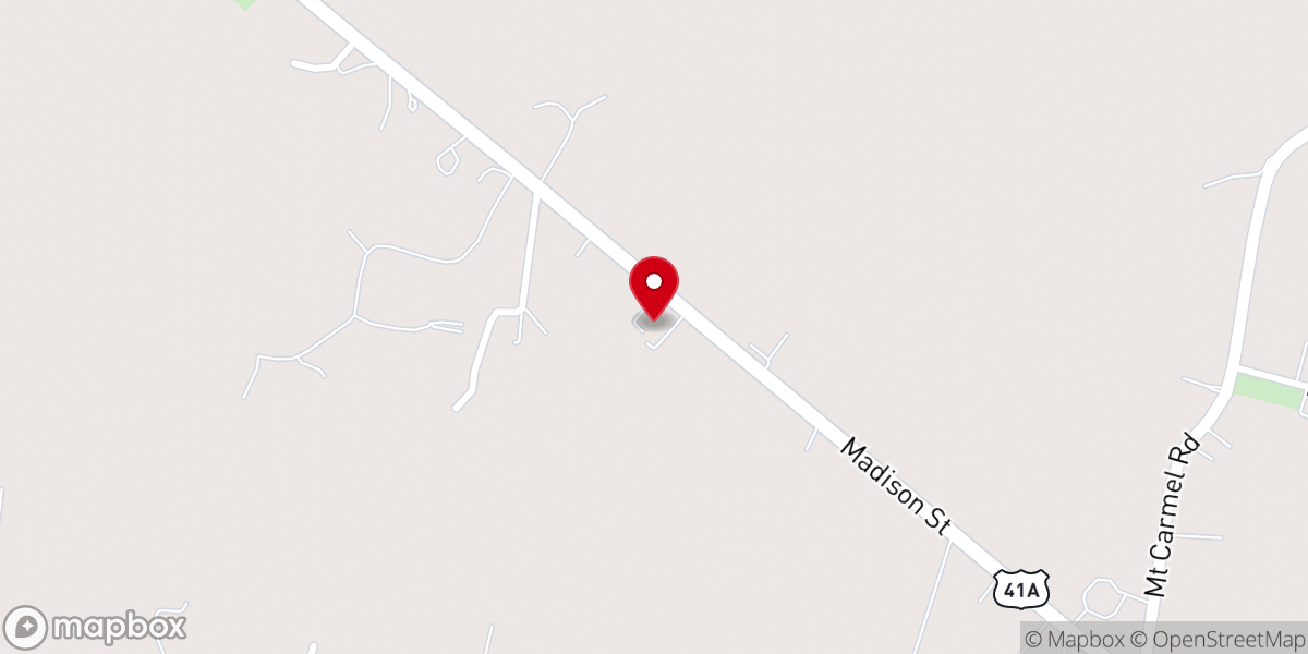Map showing location of Trinity Baptist Church