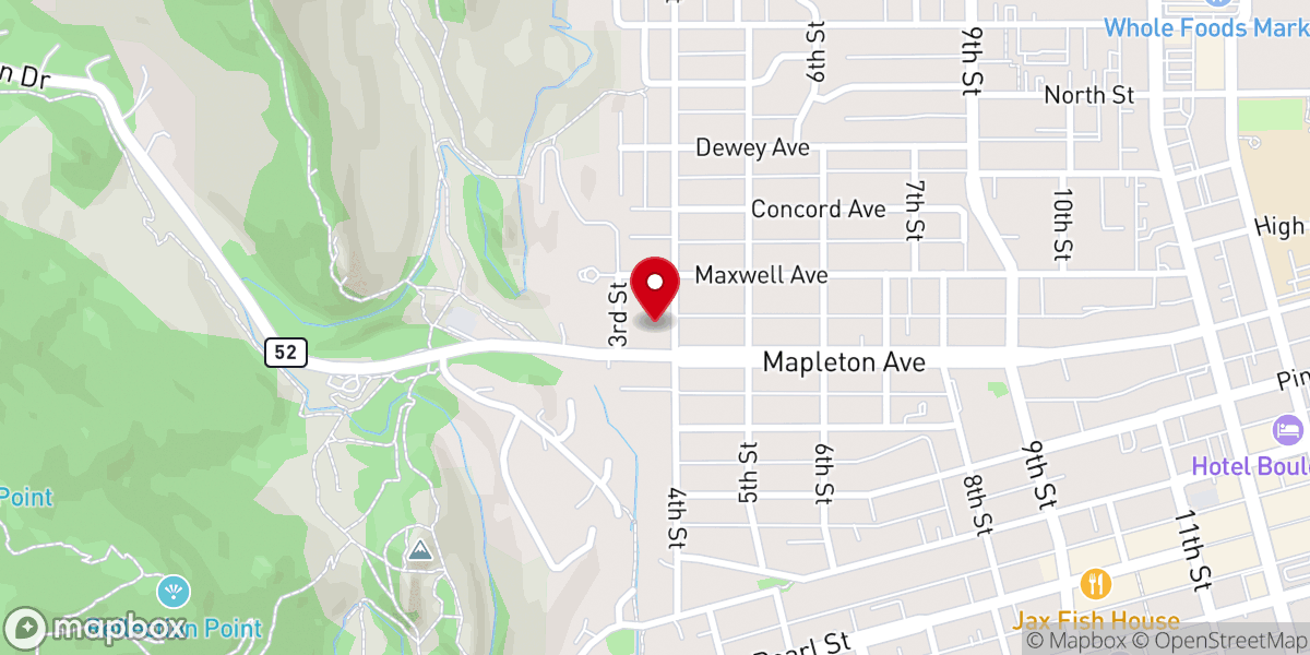 Map showing location of Boulder Seventh-day Adventist Church