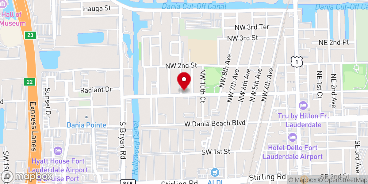 Map showing location of Emanuel Church God In Christ