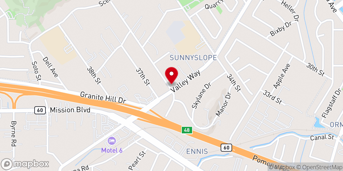 Map showing location of Beacon Hill Assembly of God