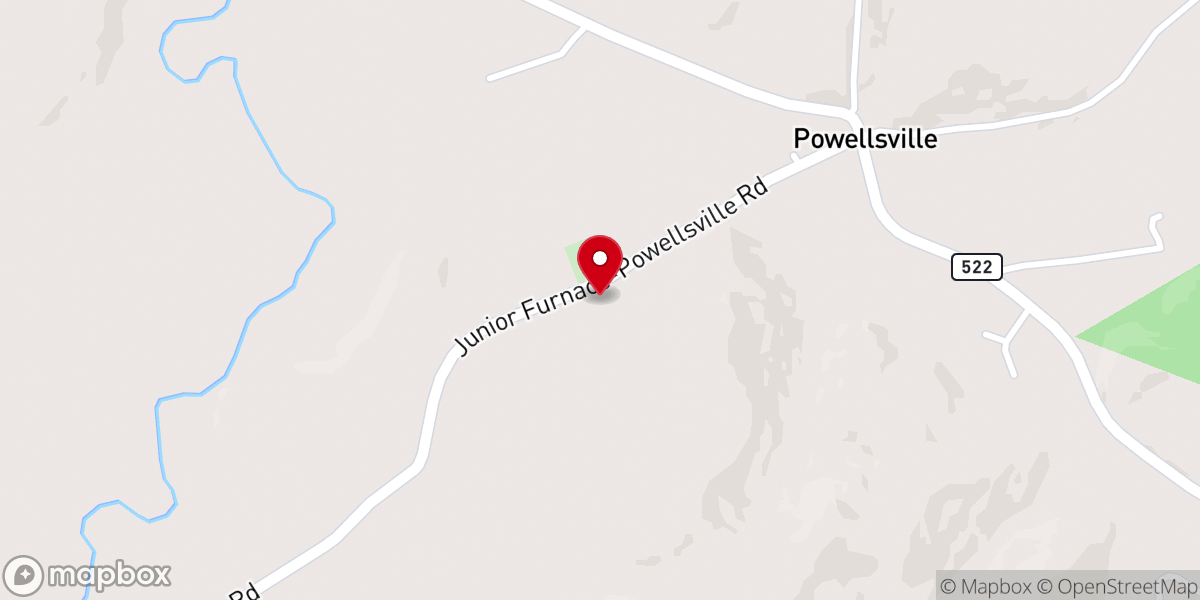 Map showing location of St John Lutheran Church