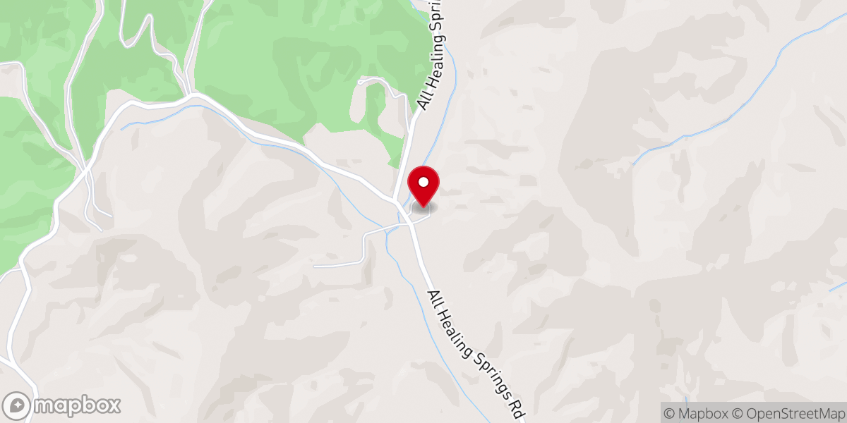 Map showing location of Poplar Springs Baptist Church