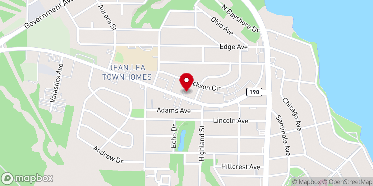 Map showing location of Cornerstone Worship Center