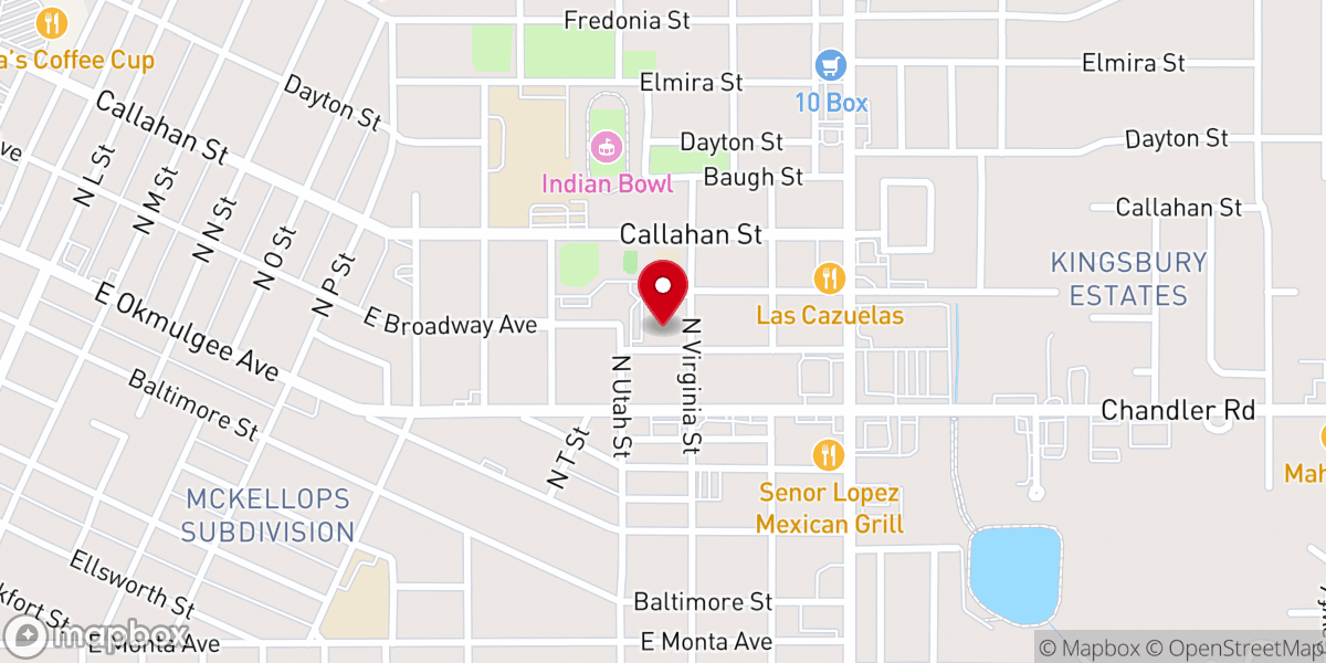 Map showing location of Saint Joseph Church