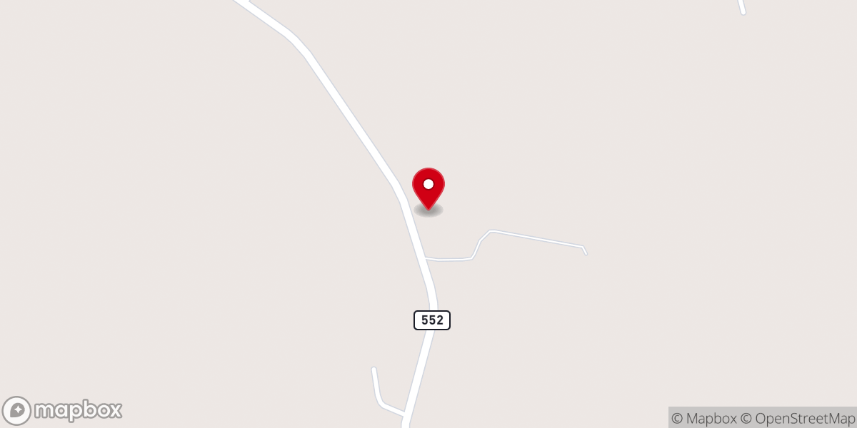 Map showing location of East Mt Olive Baptist Church