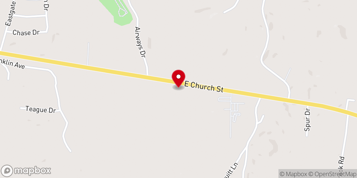 Map showing location of Grace Methodist Church of Lexington, TN