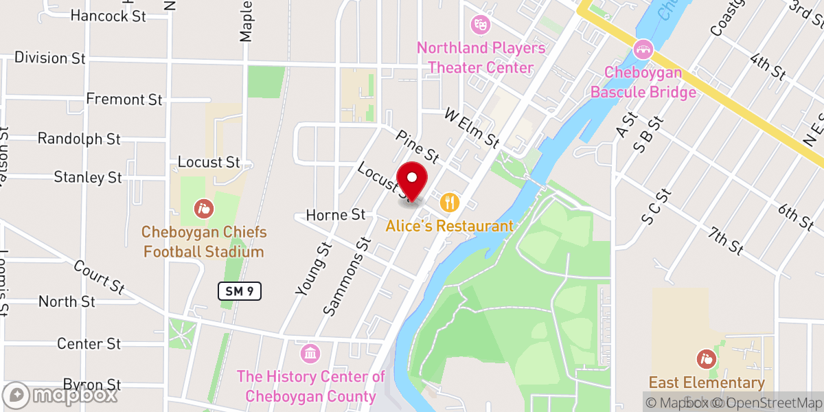 Map showing location of St James Episcopal Church