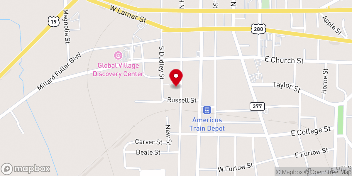 Map showing location of Scotts Mater CME Church