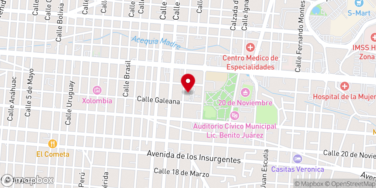 Map showing location of Ciudad Juárez México Temple