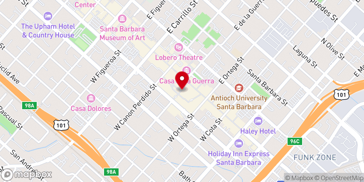 Map showing location of South Coast Baptist Church