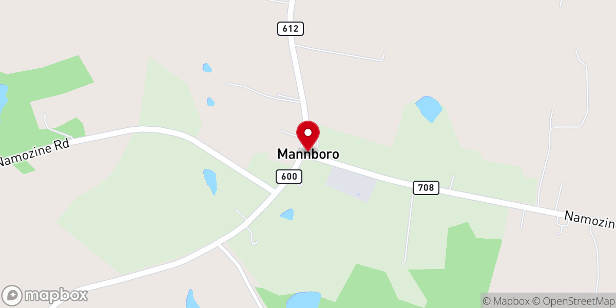 Map showing location of Mannboro