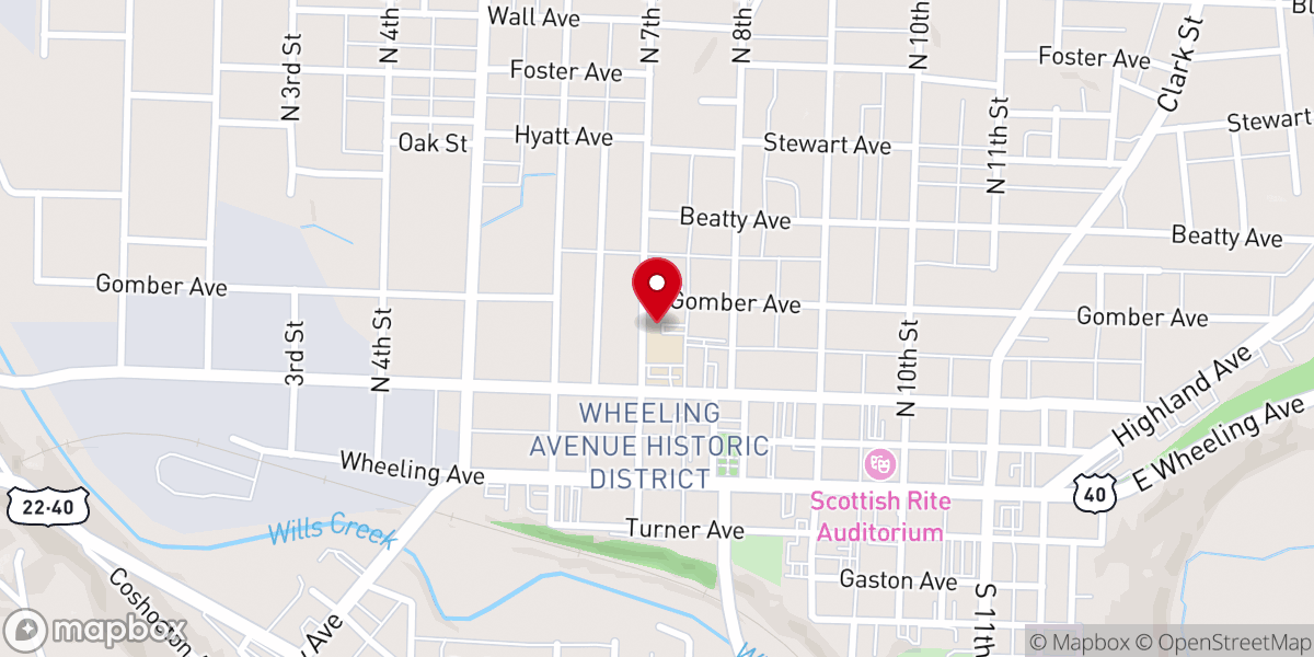 Map showing location of St Benedict School