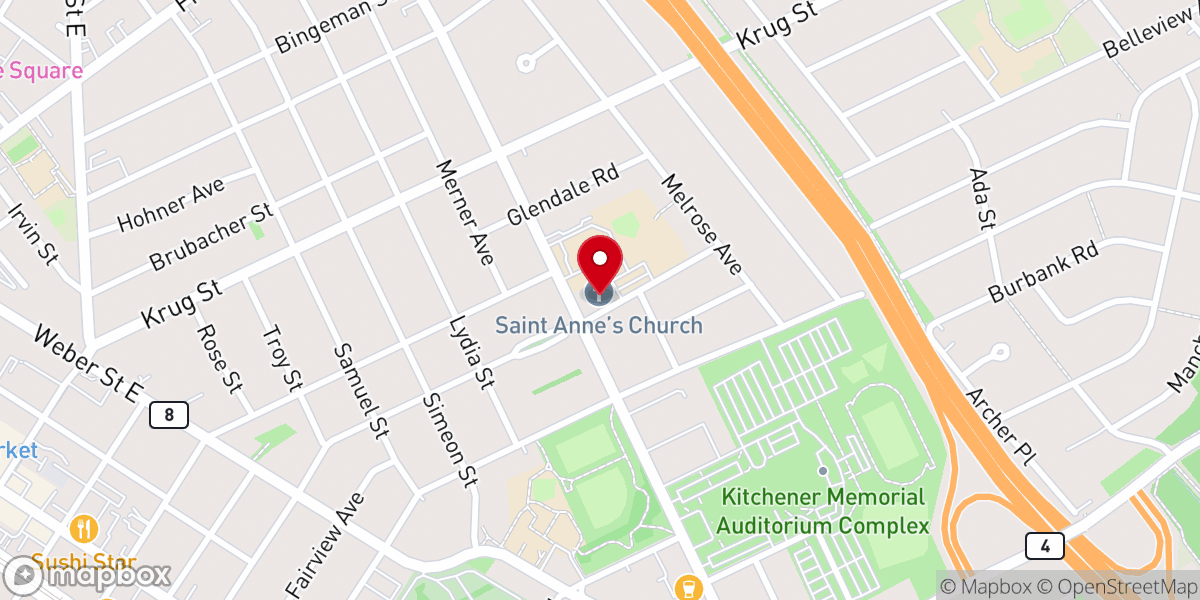 Map showing location of St Anne Parish