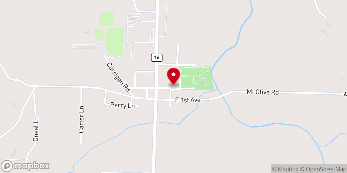Map showing location of Elkins Presbyterian Church