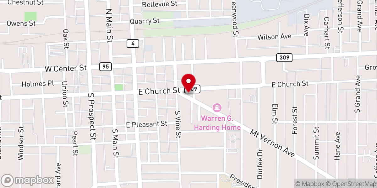 Map showing location of Shining Light Baptist Church
