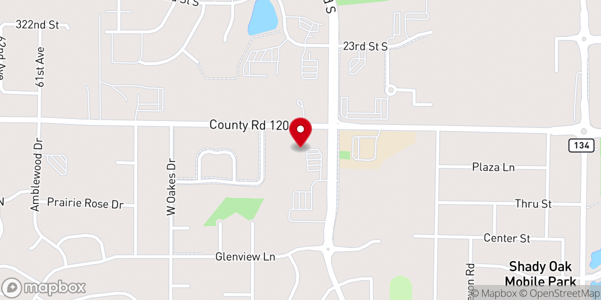 Map showing location of Love of Christ Lutheran Church